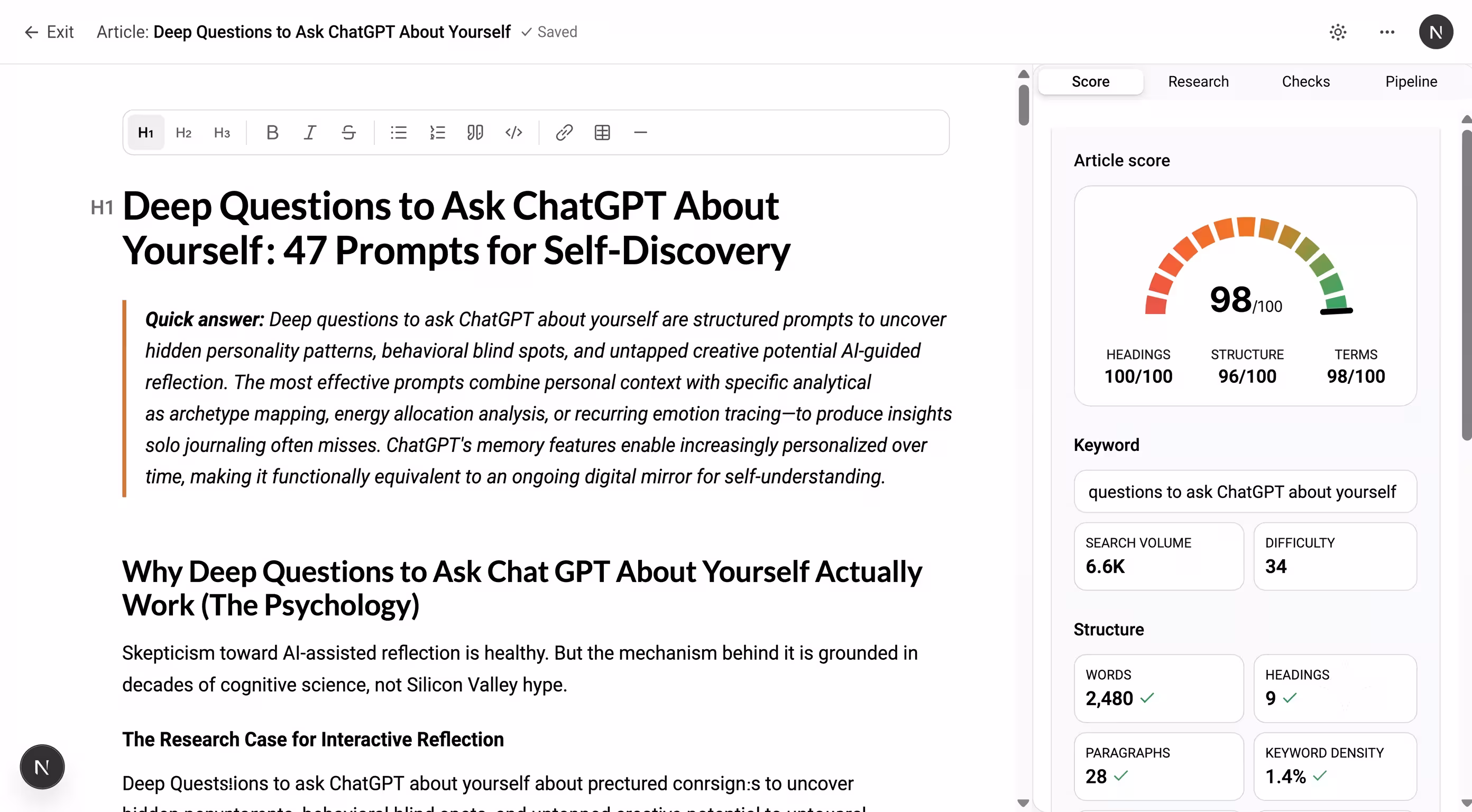 Get Articles Written to Be Cited, Spyro product screenshot
